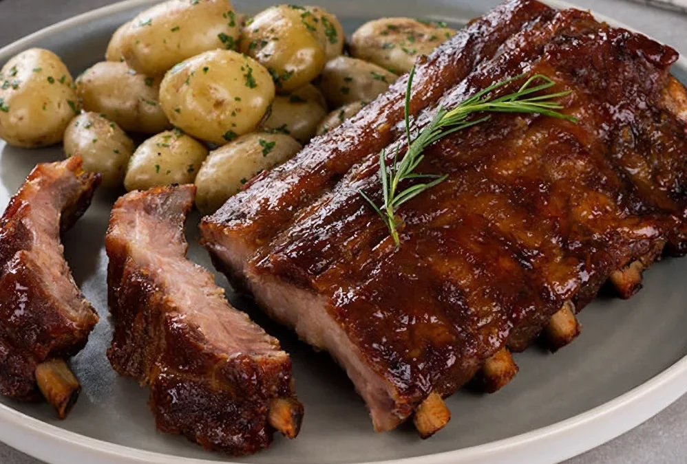 COSTILLAS DE CERDO EN SALSA DE HIGO